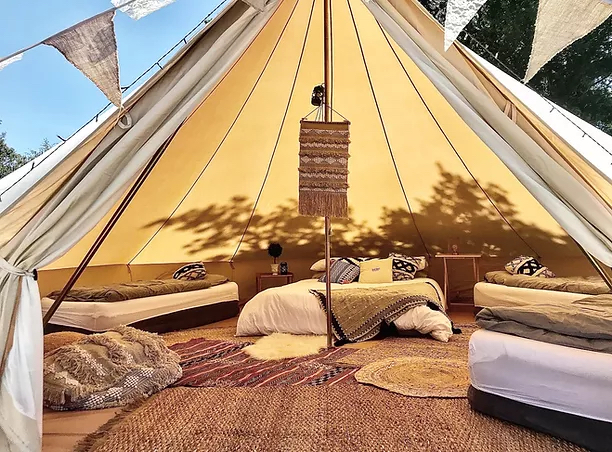4 person luxury 6m Bell Tent (doubles or singles)